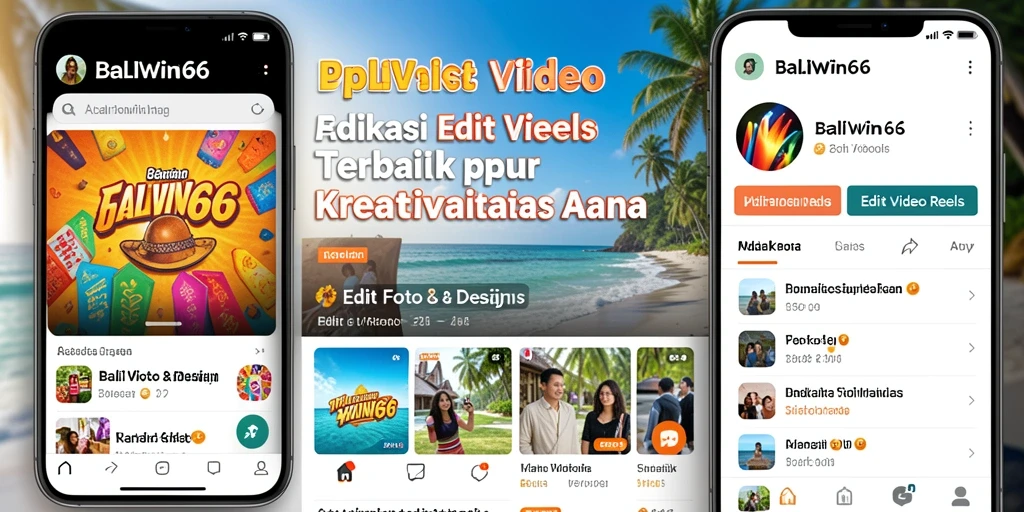 Tampilan antarmuka BALIWIN66 untuk edit video reels yang intuitif dan menarik.
