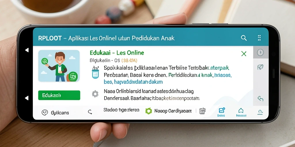 Antarmuka aplikasi RPLOOT yang menarik untuk belajar Les Online.