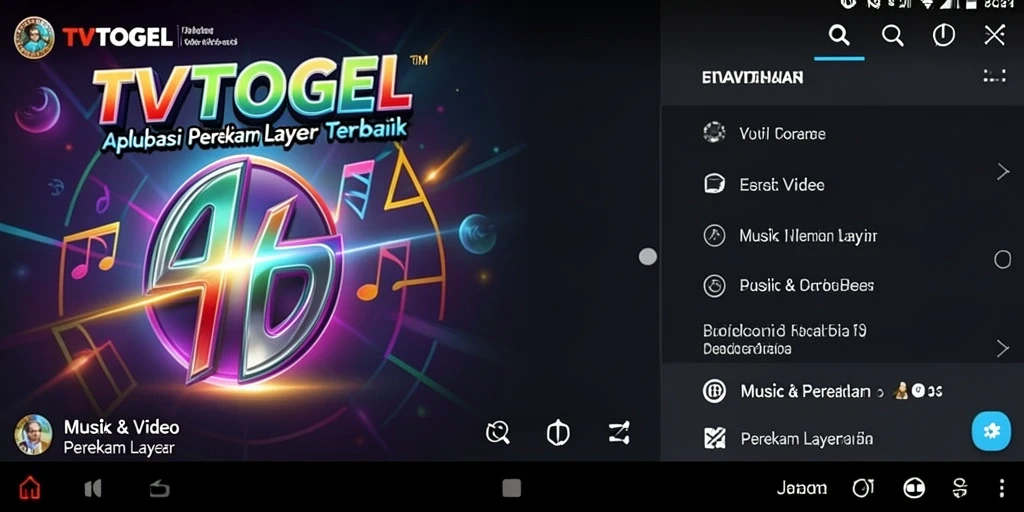 Tampilan antarmuka aplikasi perekam layar TVTOGEL yang sederhana dan efektif.