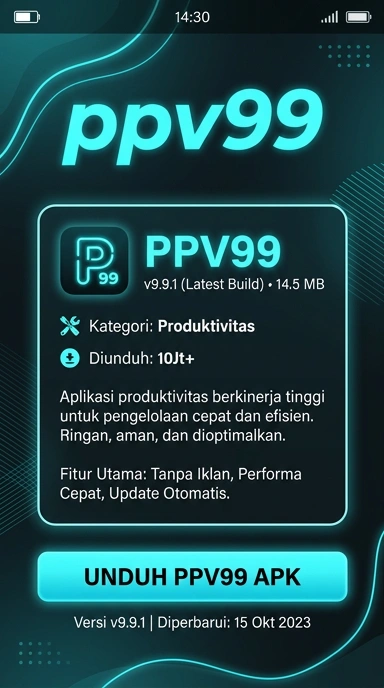 Tampilan halaman APK ppv99